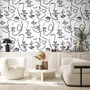 Abstract Charming Artistic Faces Wallpaper Mural