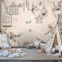 Japanese Crane Birds and Empty Cages Wallpaper Mural