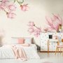 Aquarell Pink Magnolia Blüten Fototapete