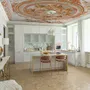 Papier peint panoramique sculpture de plafond anges grec