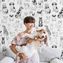 Kids Cartoon Cute Dog Family Wallpaper Mural