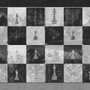 Monochrome Medieval Chessboard Historical Wallpaper Mural
