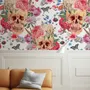 Skull with Flowers Wallpaper Mural