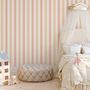 Soft Blue/Pink Stripe Lines for Kids Nursery Wallpaper Mural
