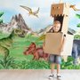Fototapete für Kinder mit prähistorischen Dinosauriern