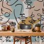 Colorful Abstract Charming Faces Wallpaper Mural