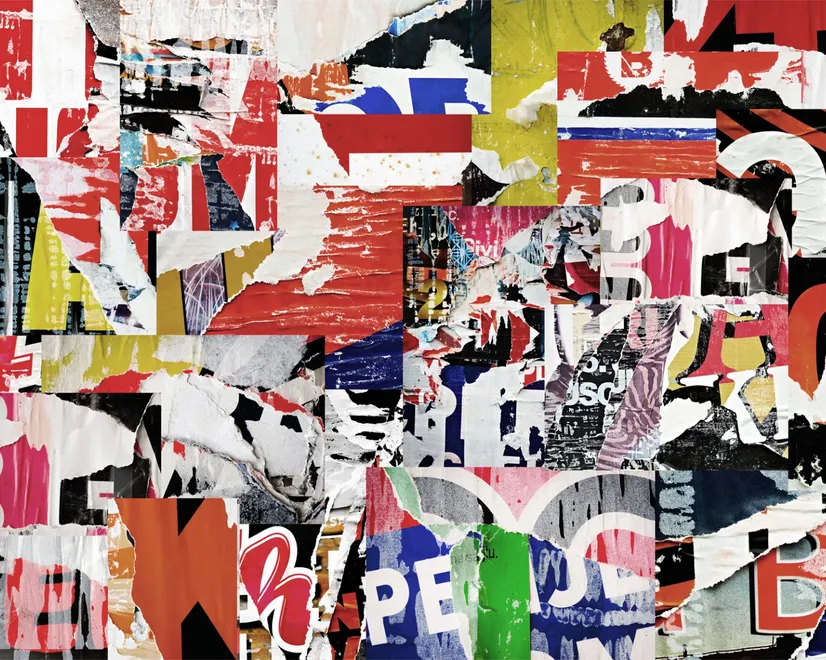 Street Collage Art Wallpaper Mural