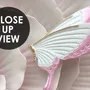 3D Embossed Look Flowers and Butterfly Wallpaper Mural