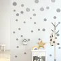 Silver Polka Dots Wall Decal Sticker