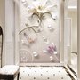 3D-Look Blumen mit Perlen Lux Blumen Fototapete