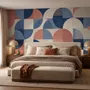 Retro Abstract Geometric Shapes Wallpaper Mural
