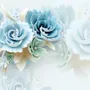 European Style 3D Blue Green Floral Wallpaper Mural