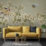 Cream Begonia Blossom Floral Art Wallpaper Mural