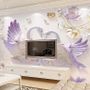 3D Embossed Look Swan Wallpaper Mural