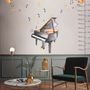 Aquarell Klavier und Trompete mit bunten Musiknoten Wandtattoo