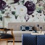 Papier peint panoramique art floral sombre