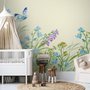 Purple Floral Garden Wallpaper Mural