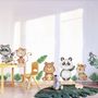 Kids Cute Animals with Banana Leaves Wall Decal Sticker