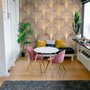 Modern Eau De Nil Art Deco Gold Lines Wallpaper Mural