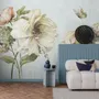 Vintage Peony Floral Wallpaper Mural