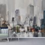 Aquarellmalerei New York City Landschaft Fototapete