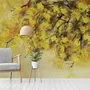 Watercolor Yellow Tree Landscape Wallpaper Mural