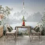 Vintage Forest with Lakescape Wallpaper Mural