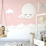 For Baby Sleeping Moon and Clouds Wallpaper Mural