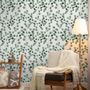 Watercolor Eucalyptus Leaf Pattern Wallpaper Mural