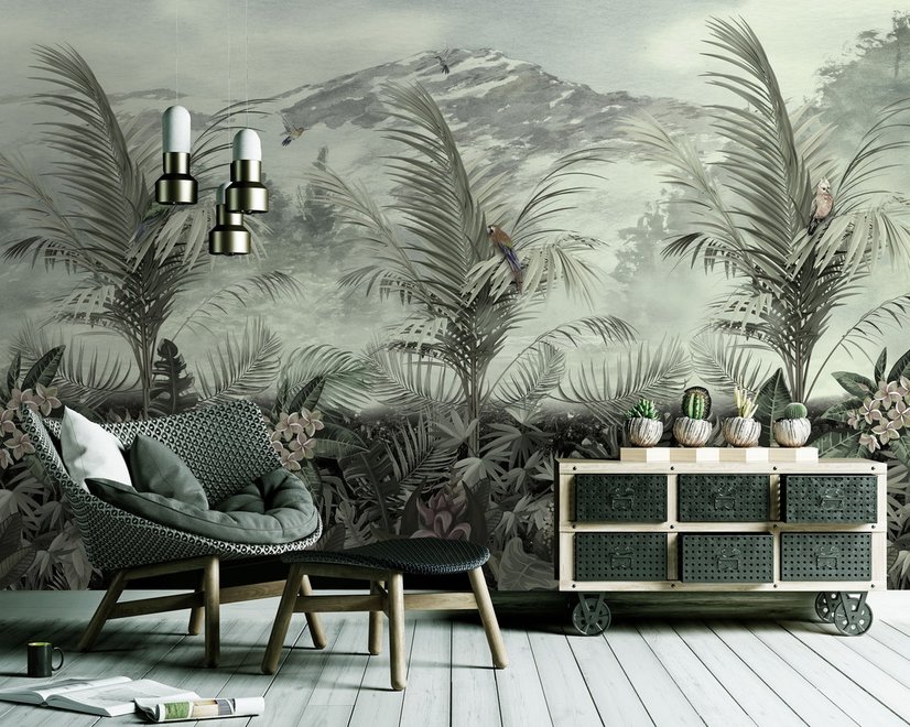 Vintage Tropical Forest Wallpaper Mural