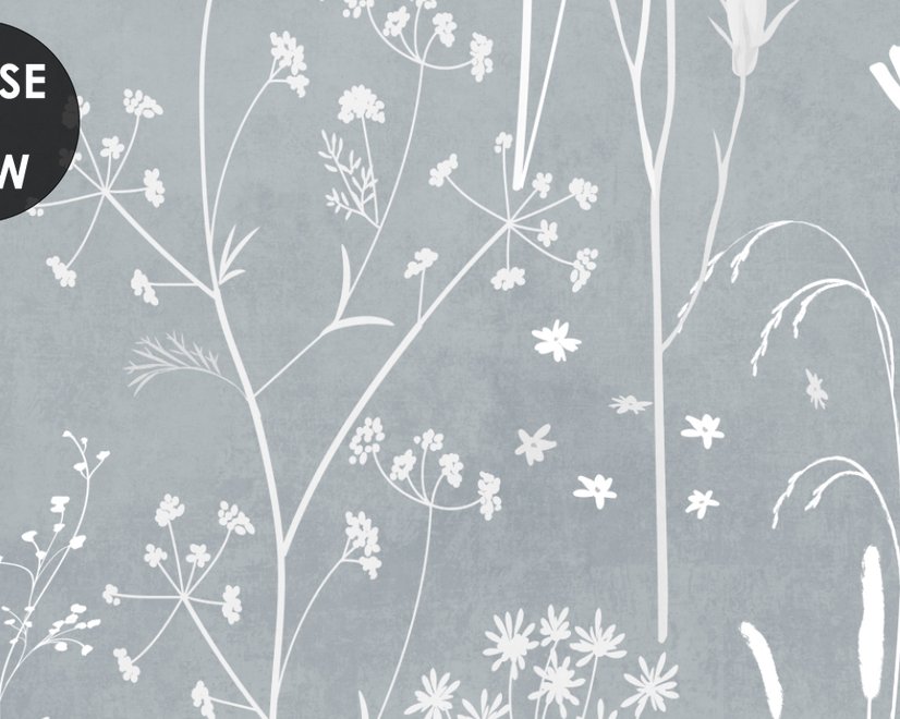 Fototapeten im Bohemian-Stil mit neutralen Wildblumenfarben