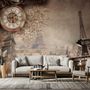 Vintage Eiffel Tower City Landscape Wallpaper Mural