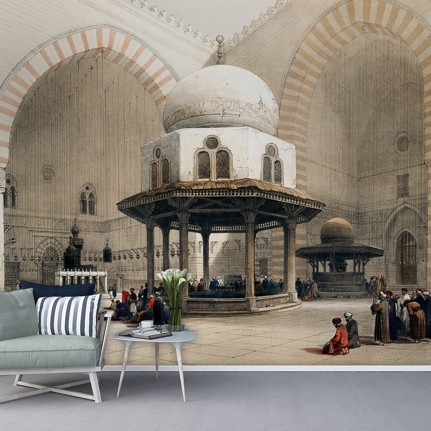 Old Egypt Historical Palace Wallpaper Mural - Peel and Stick