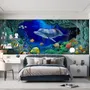 Fototapete 3D-Unterwasser-Look mit bunten Fischen