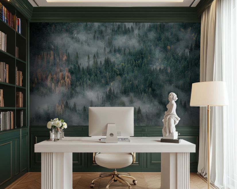 Misty Forest Wallpaper Mural