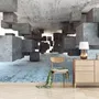 3D Look Abstract Geometric Corridor Wallpaper Mural