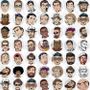 Men Face Pop Art Wallpaper Mural