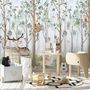 Nursery Cute Animals in the Forest Watercolor Kids Wallpaper Murals