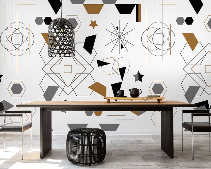 Geometric Shapes Wallpaper Mural