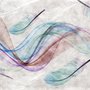 Papier peint panoramique en forme de plumes abstraites et colorées