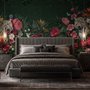 Elegant Tropical Botanical Floral and Leopard Wallpaper 