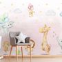 Papier peint animaux de safari jouant pour enfants et bébé