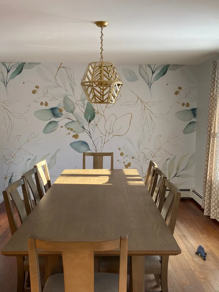 Eucalyptus Leaf Pattern Wallpaper Mural