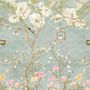 Soft Chinese White Florals with Birds Wallpaper Mural