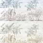 Monochrome Antique Jungle Landscape Wallpaper Mural