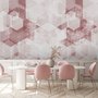 Abstrakte Rosa Geometrische Muster Fototapete