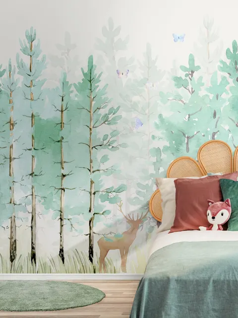 Poplar Tree Vintage Forest Wallpaper Mural