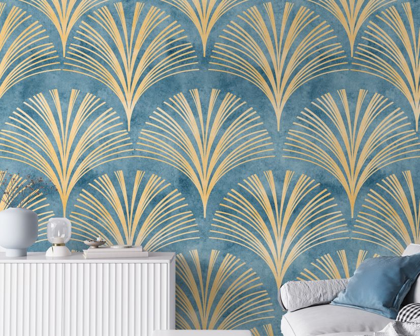 Soft Gatsby Style Art Deco Wallpaper Mural