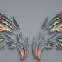 3D Embossed Look Dark Wing Wallpaper Mural