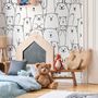 Hand Drawing Kids Cute Bear Art Wallpaper Mural